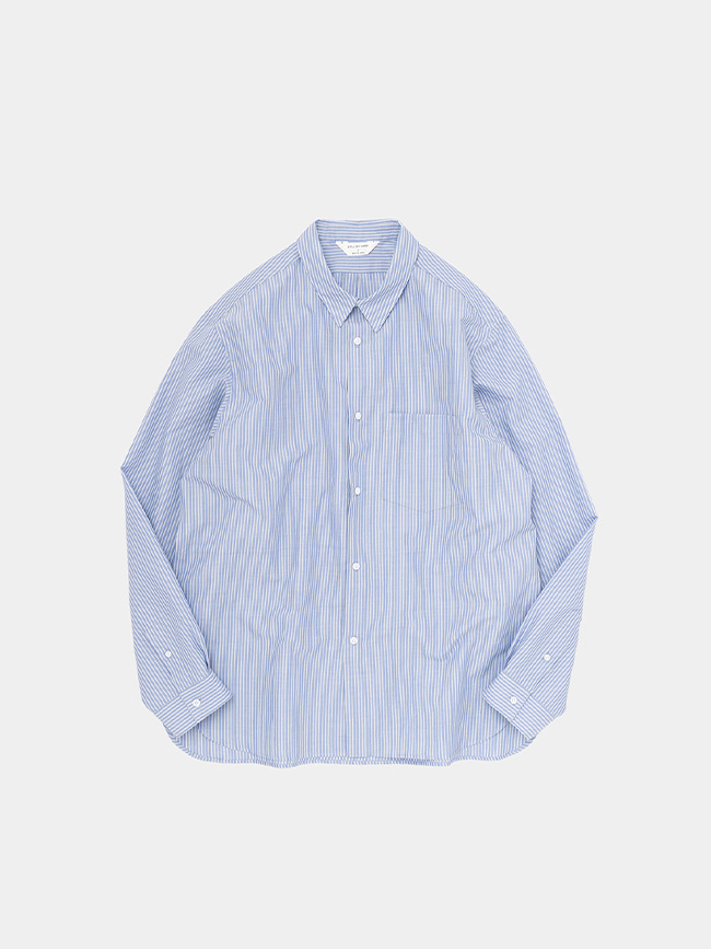 스틸바이핸드_ Regular collar shirt [Blue Stripe]