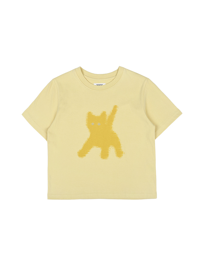 에이에이_ FLASHED CATS EYE CROP T-SHIRTS [Yellow]