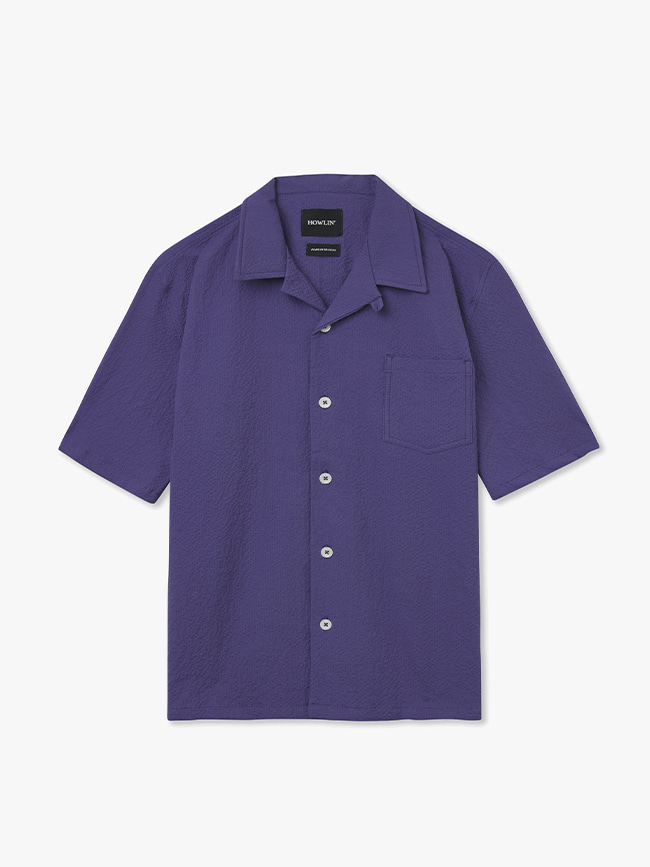 하울린_ Cocktail Shirt [Purple Seersucker]