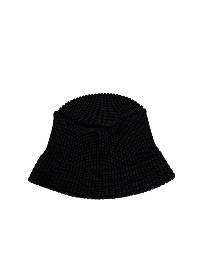 케이블아미_ LINEN-LIKED FINISHED COTTON  BUCKET HAT [Black]