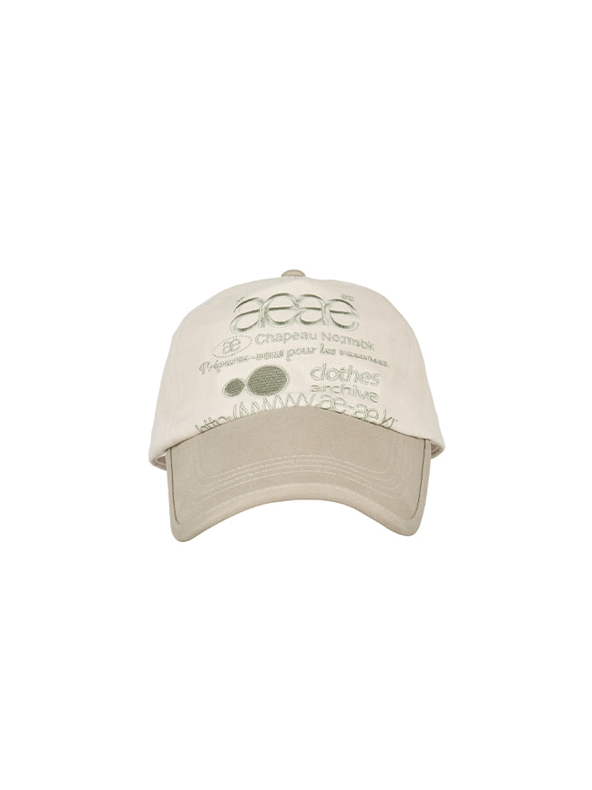 에이에이_ WEB LOGO 5 PANNEL BALL CAP [KHAKI]