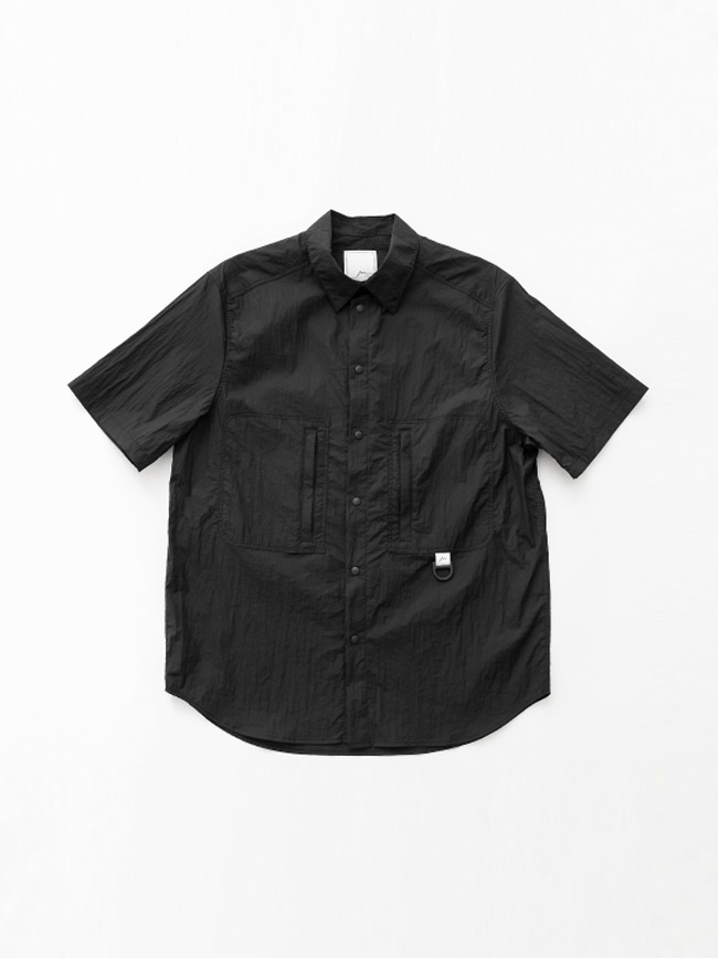 케일_ Nylon Short Sleeve Hiker Shirts [Black]