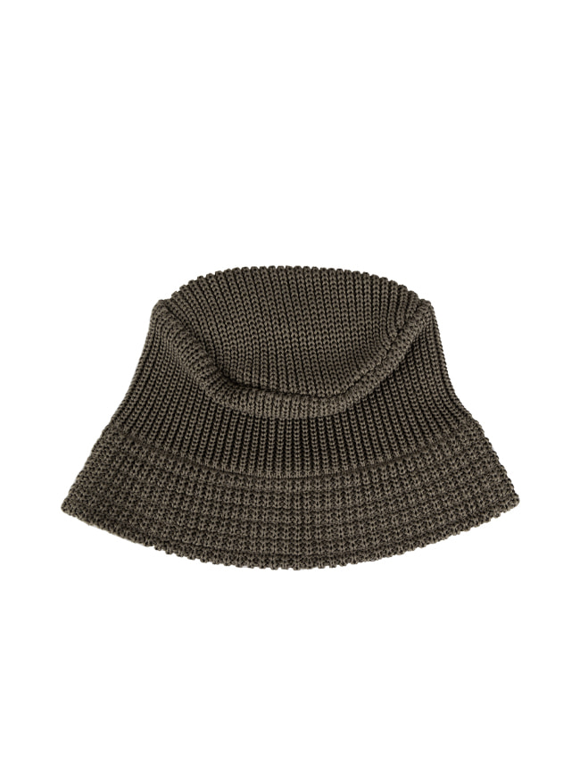 케이블아미_ LINEN-LIKED FINISHED COTTON  BUCKET HAT [Olive]