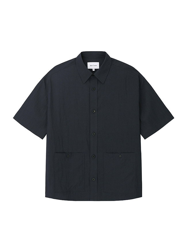 아트 이프 액츠_ Two Pocket Half Shirt [Dark Navy]