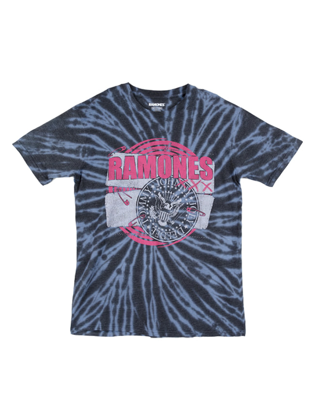 블리치아트_ Ramones Punk Patch Dip-Dye T-Shirt [BLUE]