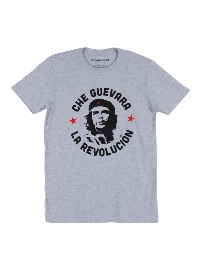블리치아트_ Che Guevara Circle Logo  T-Shirt [GREY]