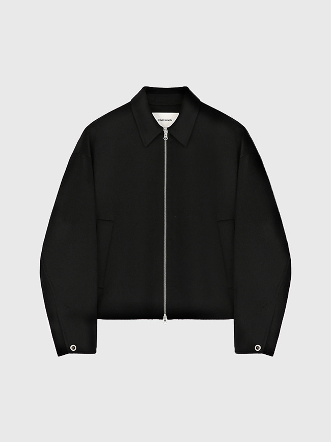 토니웩_ Handmade Cashmere Zipped Blouson Jacket [Black]