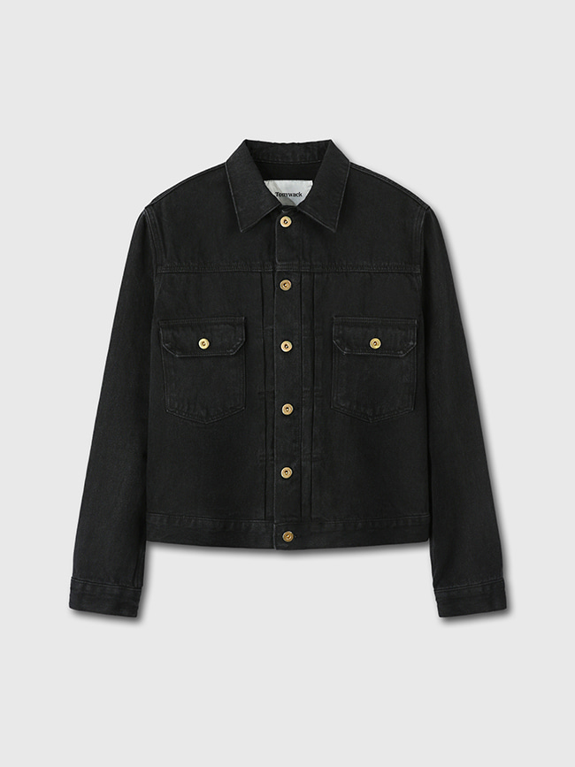 토니웩_ Type II Cropped Denim Jacket [Rinsed Black]