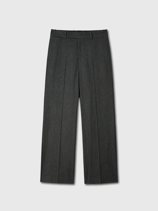 토니웩_ Wool and Cashmere Wide-leg Trousers [Charcoal]