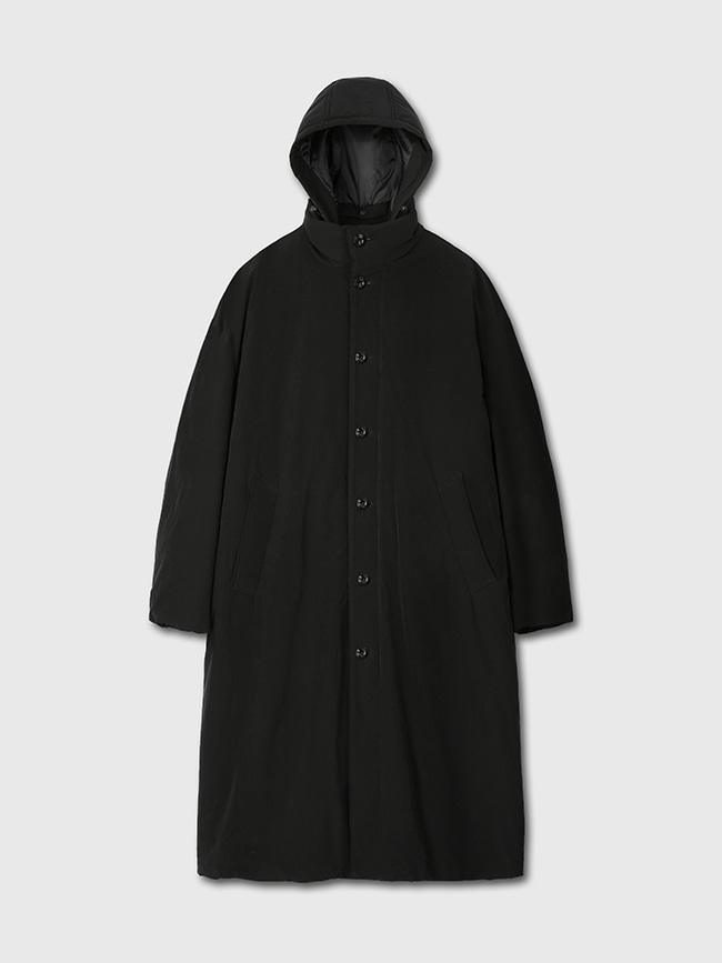 토니웩_ Goose Down Hooded Puffer Coat [Black]