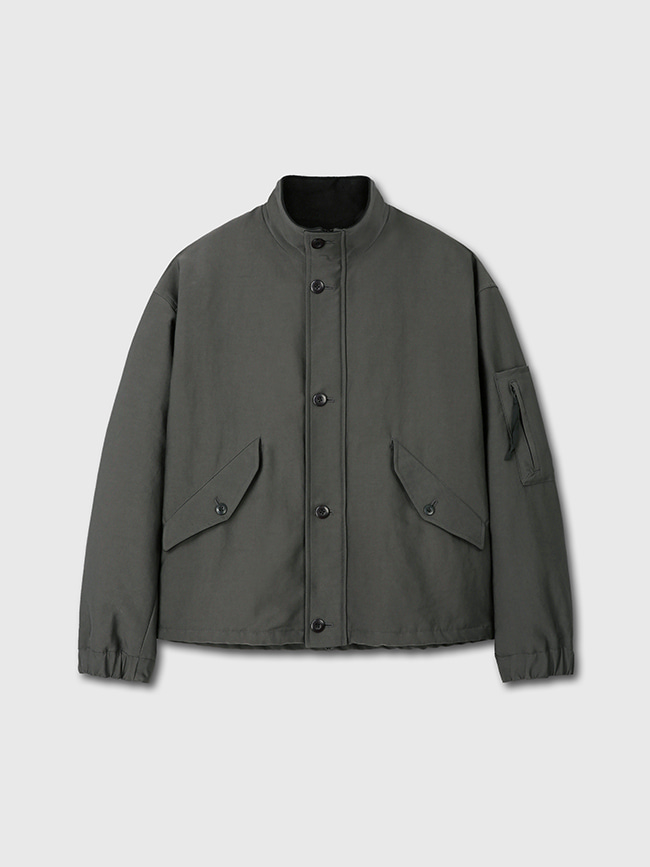 토니웩_ High Density C/P Garment Washed Padded Jacket [Charcoal]