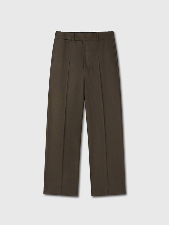 토니웩_ Wool and Cashmere Wide-leg Trousers [Taupe Brown]