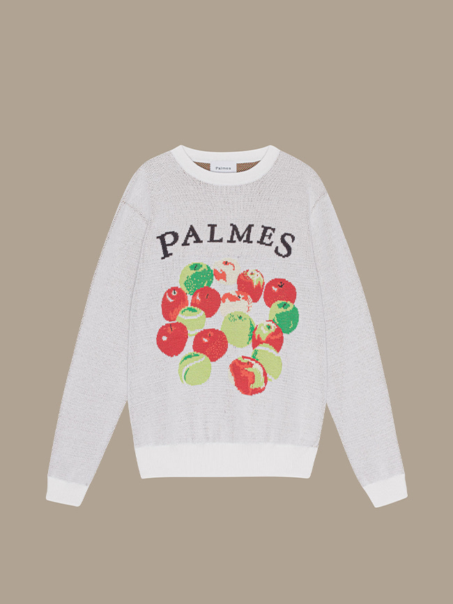 팜즈_ Apples Knitted Sweater [Off White]