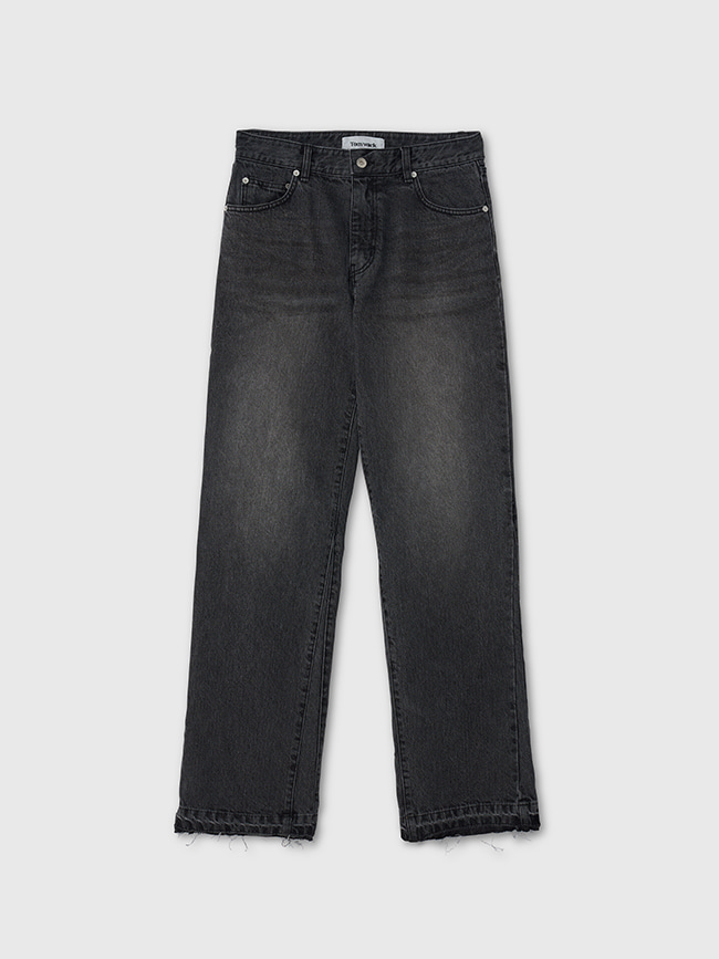토니웩_ Flared Reconstructed Denim Jeans [Washed Black]