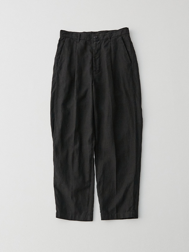 컨팩트_ Linen Canvas Trousers [Black]