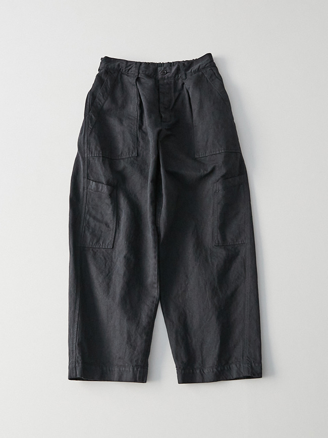 컨팩트_ Cotton Washi Utility Pants [Ink Black]
