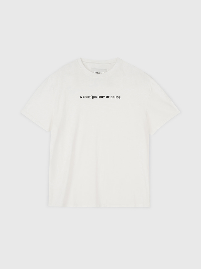 토니웩_ Drug Reference Washed T-shirt [White]
