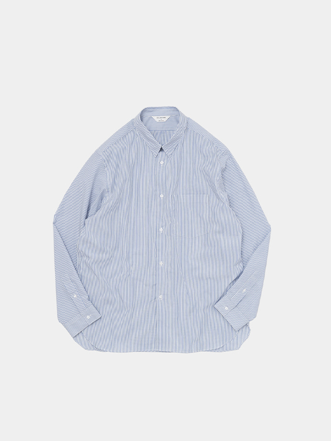 스틸바이핸드_ Regular collar shirt [BLUE STRIPE]