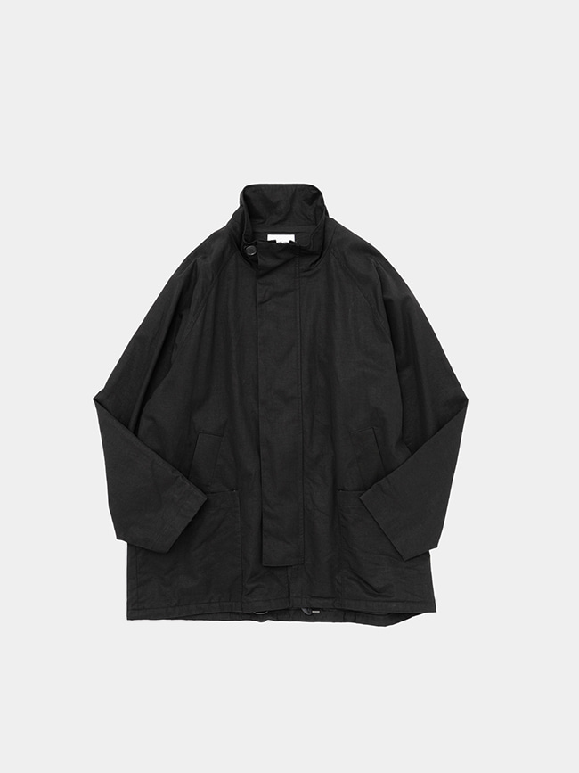 스틸바이핸드_ Stand collar half coat [BLACK]