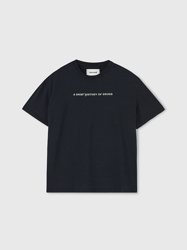 토니웩_ Drug Reference Garment Dyeing T-shirt [Black Pigment]