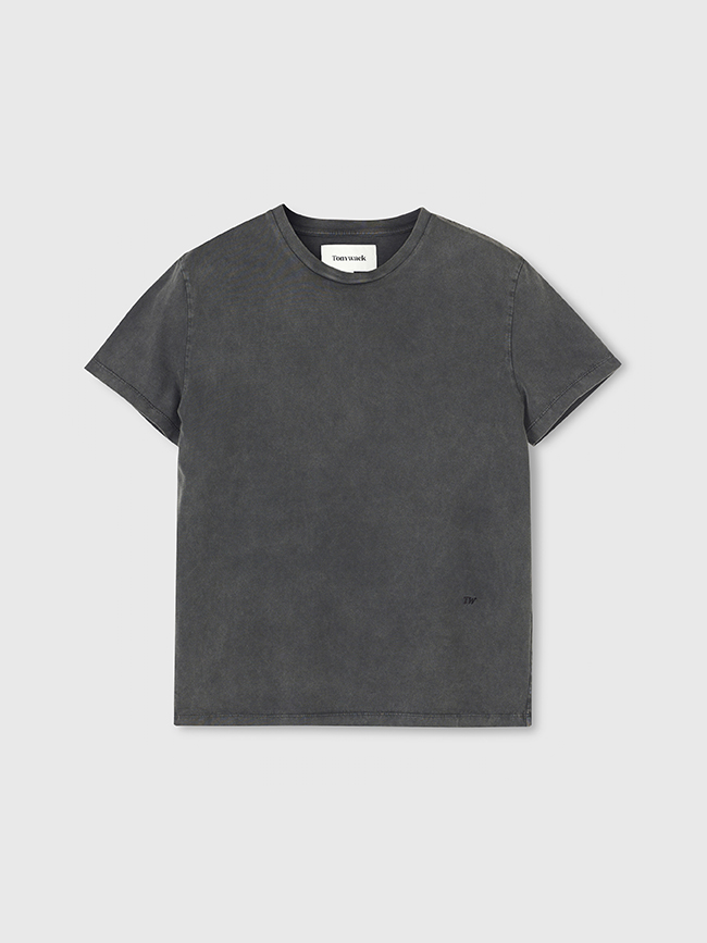 토니웩_  Signature Garment Dyed T-shirt [Grey Stonewash]