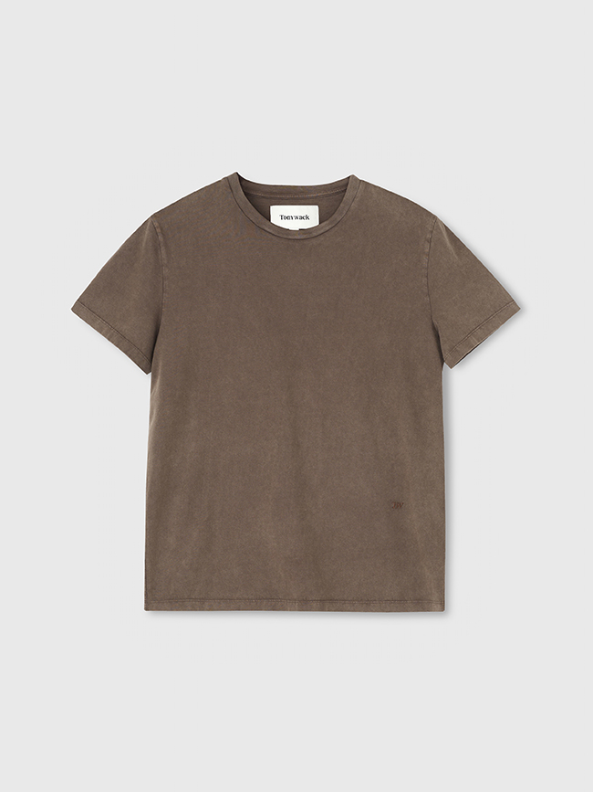 토니웩_  Signature Garment Dyed T-shirt [Faded Brown]