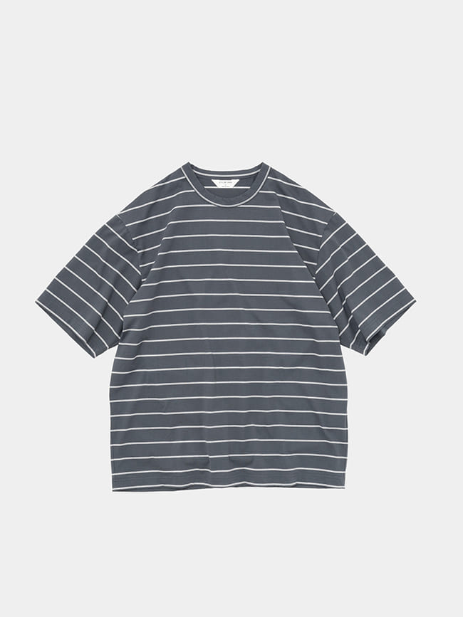 스틸바이핸드_ Striped t-shirt [GREY/WHITE]
