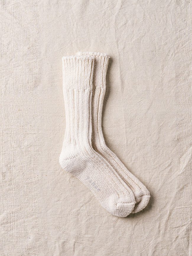 야하에_ Organic Cotton Low Gauge Socks [Natural]