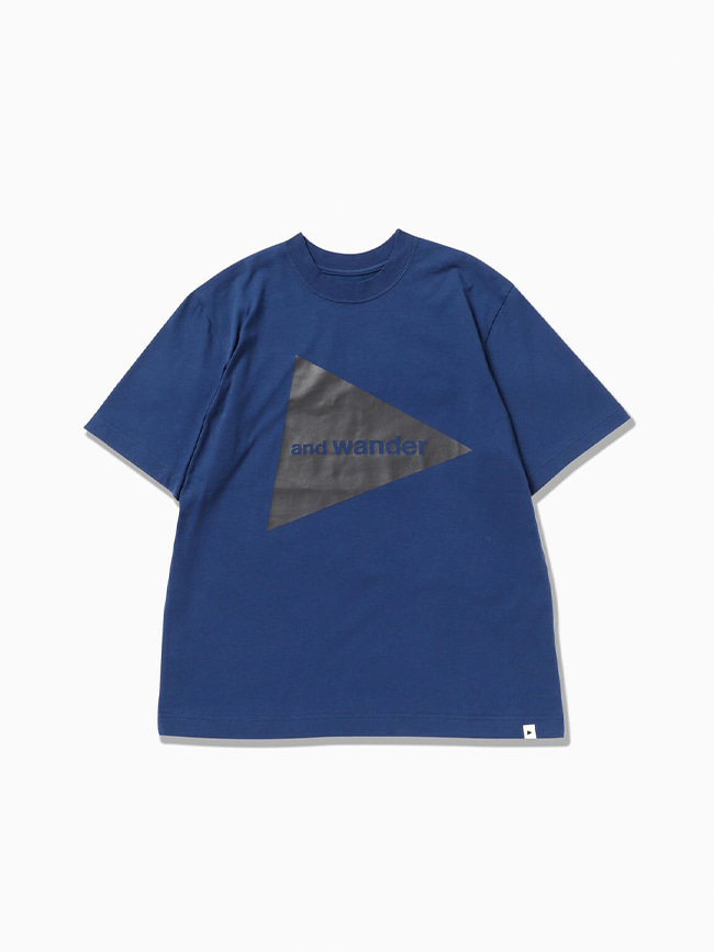 앤드원더_ And Wander Big Logo T-shirt [BLUE]