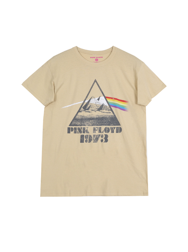 블리치아트_ PinkFloyd Pyramids T-Shirt [SAND]