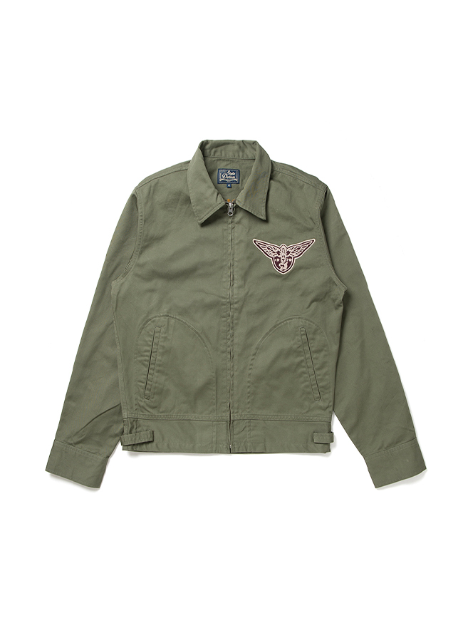 스튜디오 다치산_ 4593 Embroidery Jacket [Army Green]