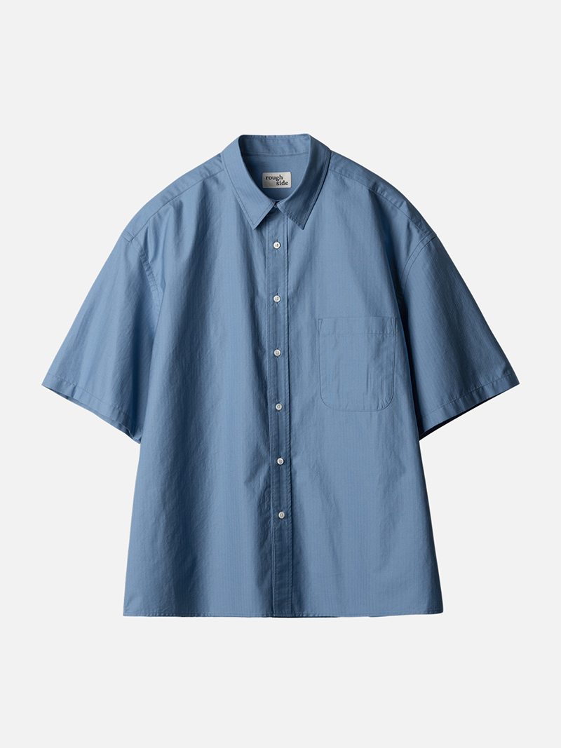 러프사이드_ 24SS  Primary Half Shirt [Blue Stripe]