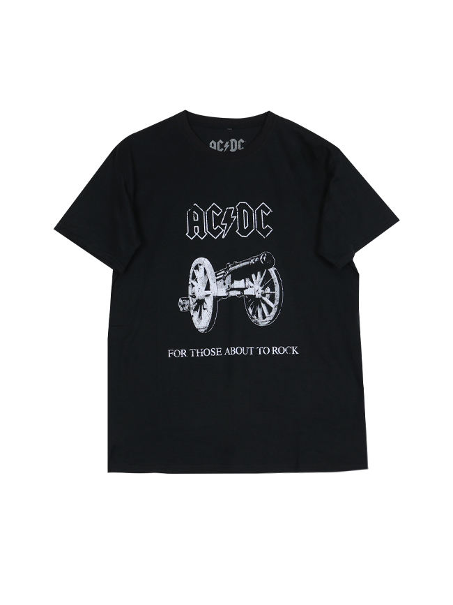 블리치아트_ ACDC About To Rock T-Shirt [BLACK]
