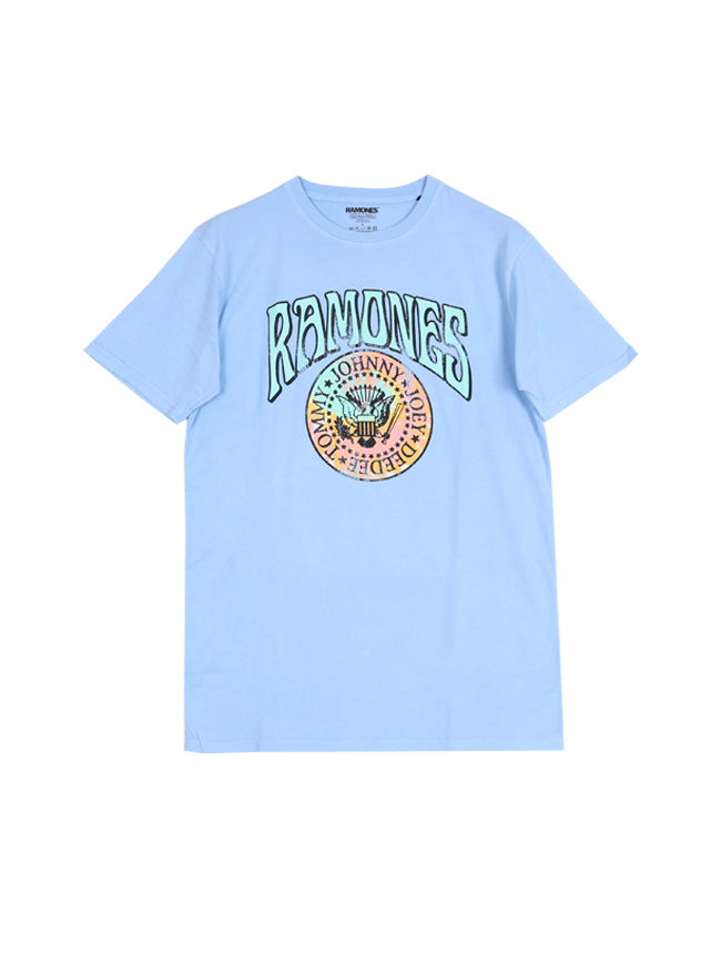 블리치아트_ Ramones Crest Psych T-Shirt [LIGHT BLUE]