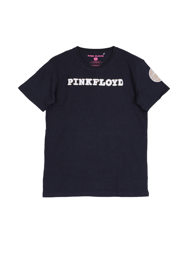 블리치아트_ PinkFloyd Logo &amp; Prism App Slub T-Shirt [NAVY]