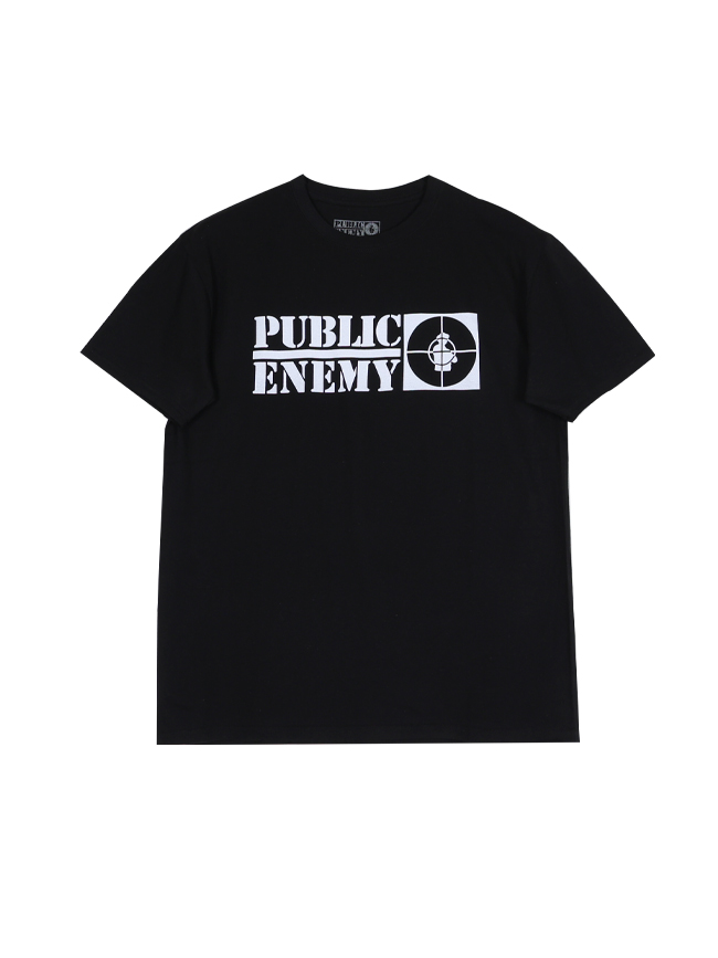 블리치아트_ Public Enemy Cross hairs Logo T-Shirt [BLACK]