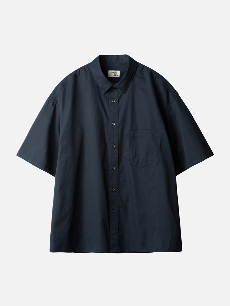 러프사이드_ 24SS  Primary Half Shirt [Navy]