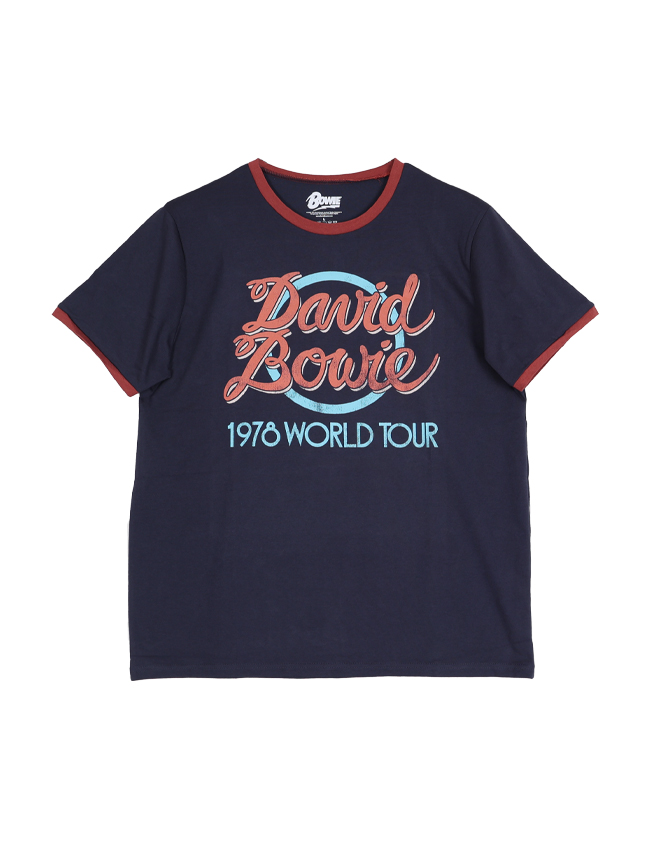 블리치아트_ Bowie 1978 World Tour Ringer T-Shirt [NAVY]