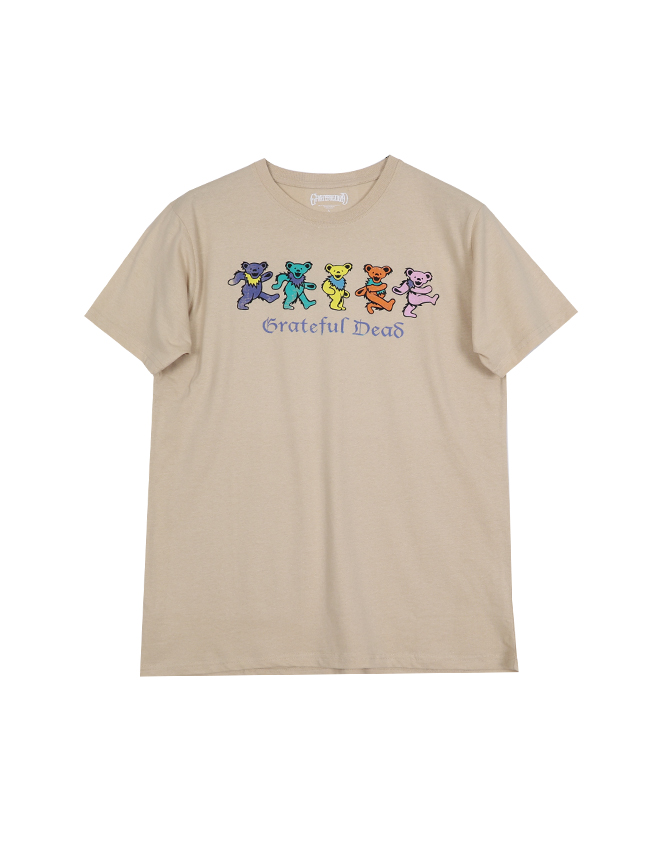 블리치아트_ Grateful Dead Dancing Bears  T-Shirt [SAND]